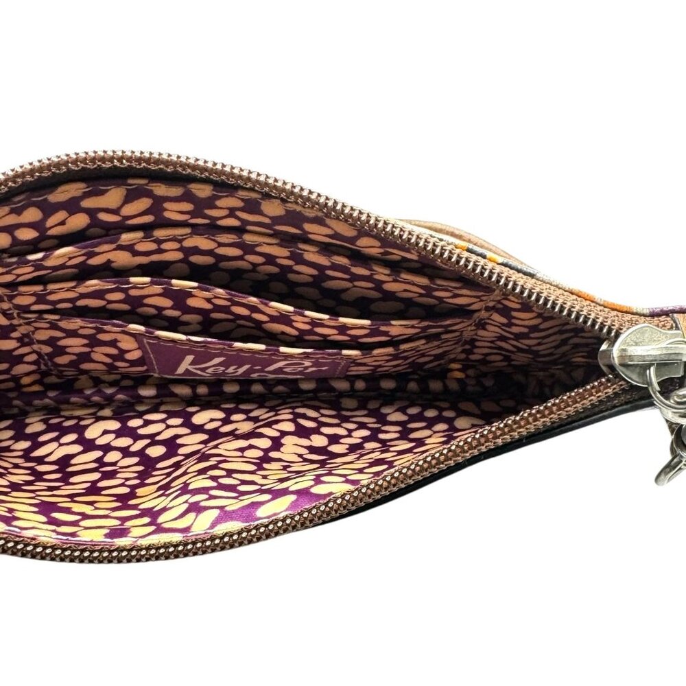 Fossil Key Per Bird Print Wristlet Purse With Bro… - image 5